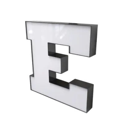 Modell D Leuchtbuchstaben mit doppelt gebogenem Rand